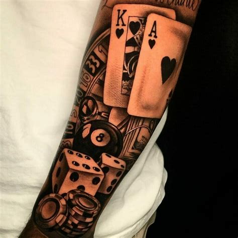 tattoo gambling sleeve|20 Striking Gambling Tattoo Ideas to Show Your Luck.